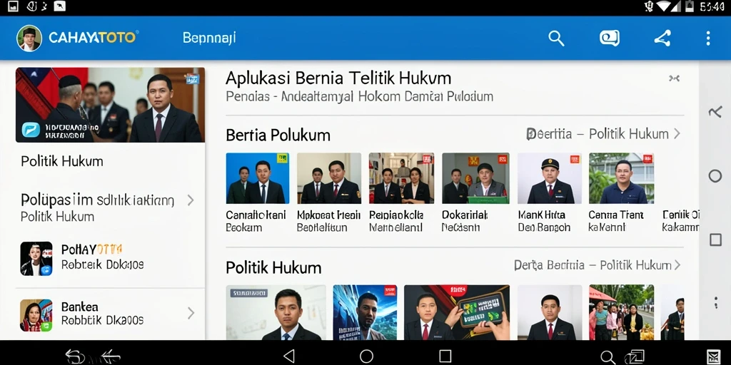 Tampilan antarmuka pengguna CAHAYATOTO yang informatif dan menarik.