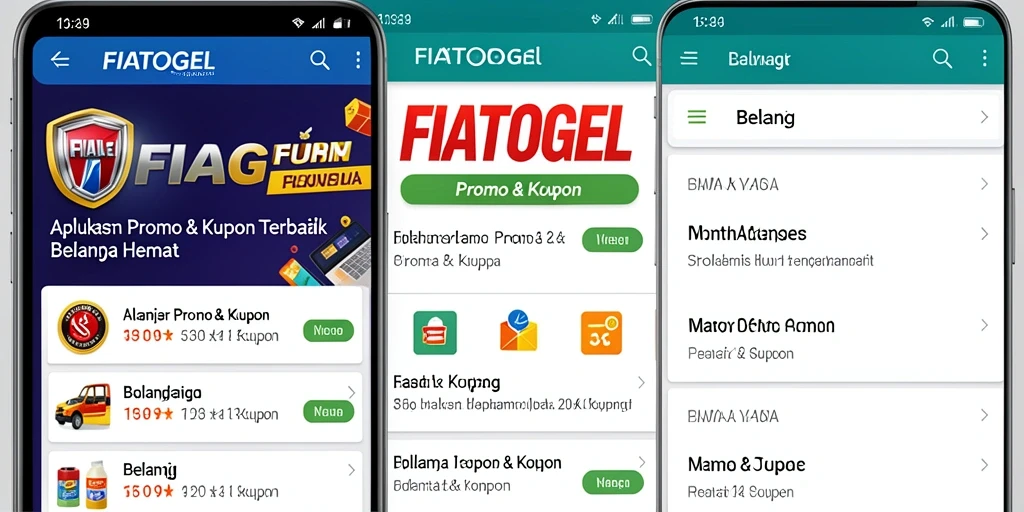 Screenshot antarmuka utama FIATOGEL dengan penawaran promo.