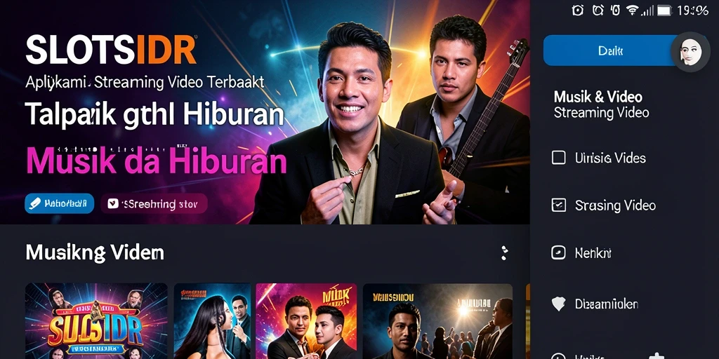 Tampilan antarmuka SLOTSIDR yang user-friendly untuk streaming video.